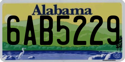 AL license plate 6AB5229
