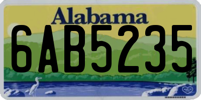 AL license plate 6AB5235