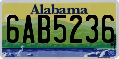 AL license plate 6AB5236
