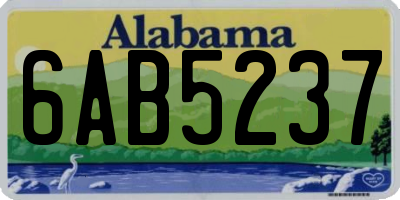 AL license plate 6AB5237