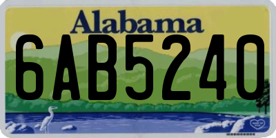 AL license plate 6AB5240