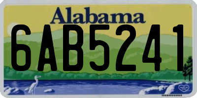 AL license plate 6AB5241