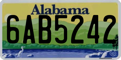AL license plate 6AB5242