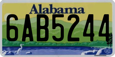 AL license plate 6AB5244