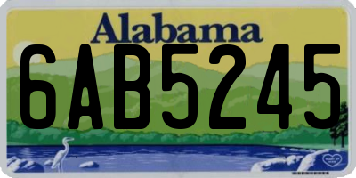 AL license plate 6AB5245