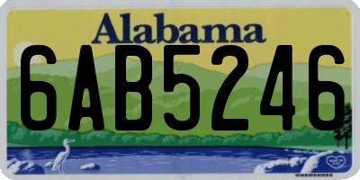 AL license plate 6AB5246