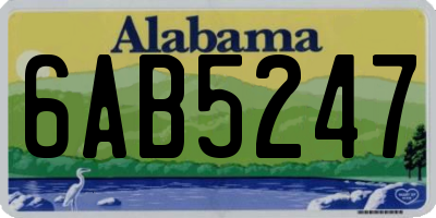 AL license plate 6AB5247