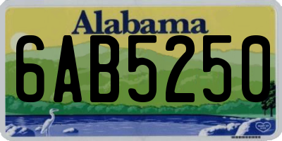 AL license plate 6AB5250