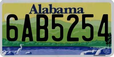 AL license plate 6AB5254