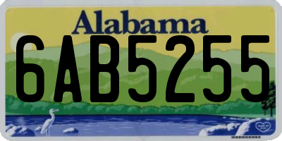 AL license plate 6AB5255