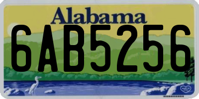 AL license plate 6AB5256