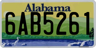 AL license plate 6AB5261