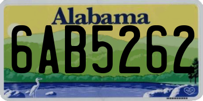 AL license plate 6AB5262