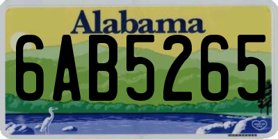 AL license plate 6AB5265