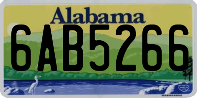 AL license plate 6AB5266
