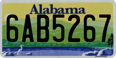 AL license plate 6AB5267