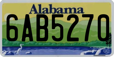 AL license plate 6AB5270
