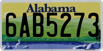 AL license plate 6AB5273