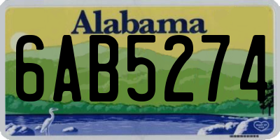 AL license plate 6AB5274