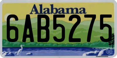 AL license plate 6AB5275