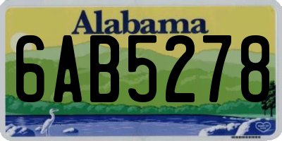AL license plate 6AB5278