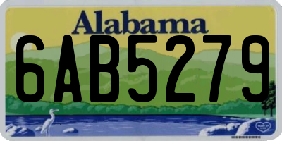 AL license plate 6AB5279