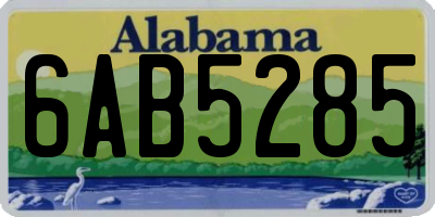 AL license plate 6AB5285
