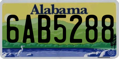 AL license plate 6AB5288