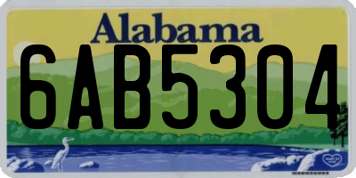 AL license plate 6AB5304