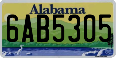 AL license plate 6AB5305