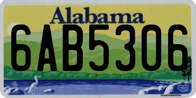 AL license plate 6AB5306