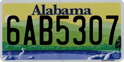 AL license plate 6AB5307