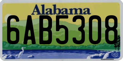AL license plate 6AB5308
