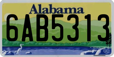 AL license plate 6AB5313