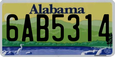 AL license plate 6AB5314