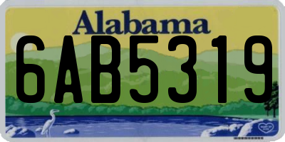 AL license plate 6AB5319