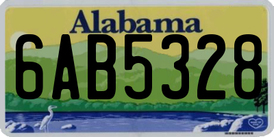 AL license plate 6AB5328