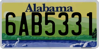 AL license plate 6AB5331