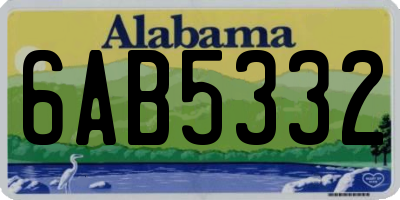 AL license plate 6AB5332