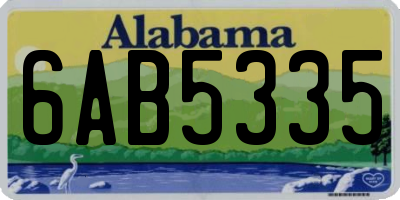 AL license plate 6AB5335