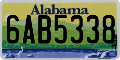 AL license plate 6AB5338