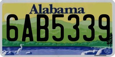 AL license plate 6AB5339