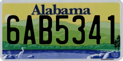 AL license plate 6AB5341