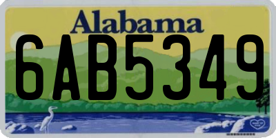 AL license plate 6AB5349