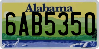 AL license plate 6AB5350