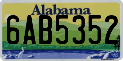 AL license plate 6AB5352
