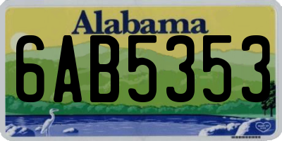 AL license plate 6AB5353