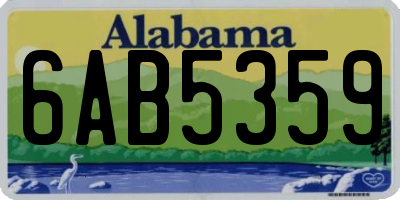 AL license plate 6AB5359