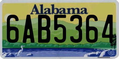 AL license plate 6AB5364