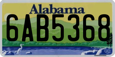 AL license plate 6AB5368